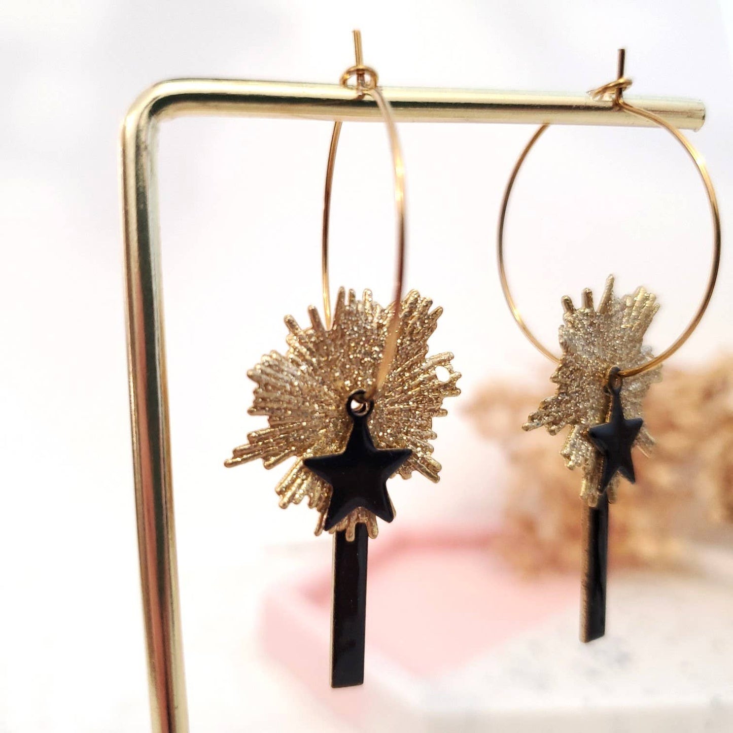 Boucles créoles Etoiles acier inoxydable