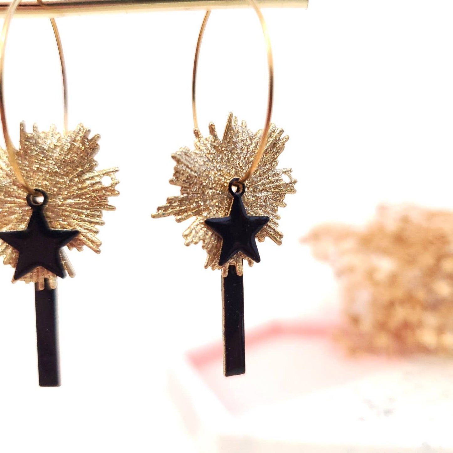 Boucles créoles Etoiles acier inoxydable