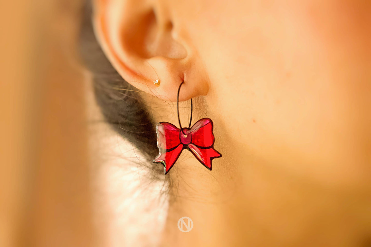 Boucles d'oreilles pendantes Noeuds