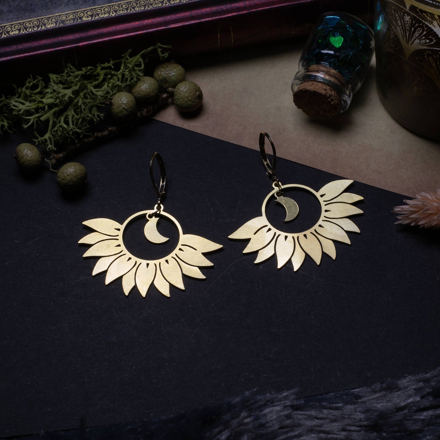 Boucles d'Oreilles Élégantes Fleur | Fleur et Lune | La Ptite Boutique