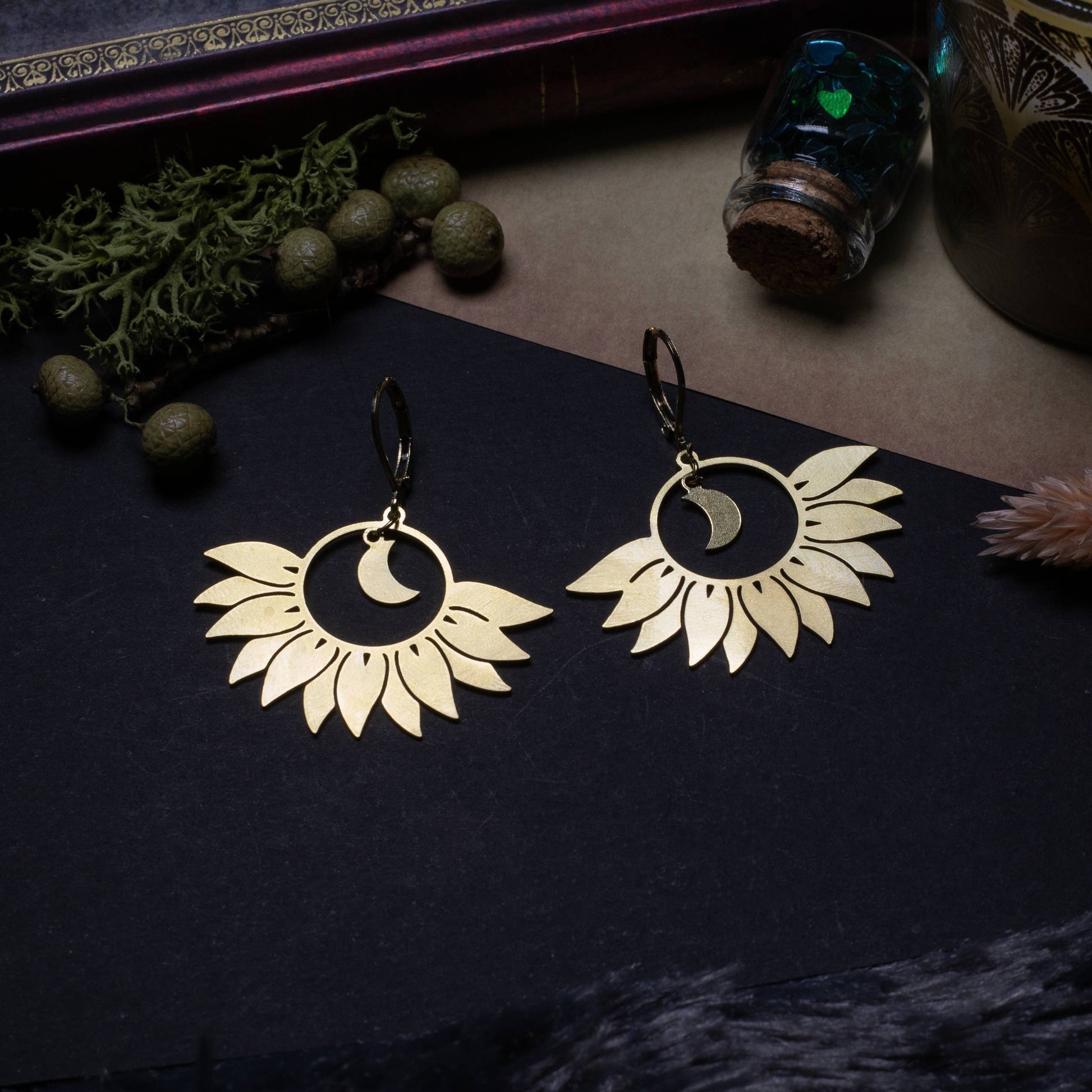 Boucles d'Oreilles Élégantes Fleur | Fleur et Lune | La Ptite Boutique