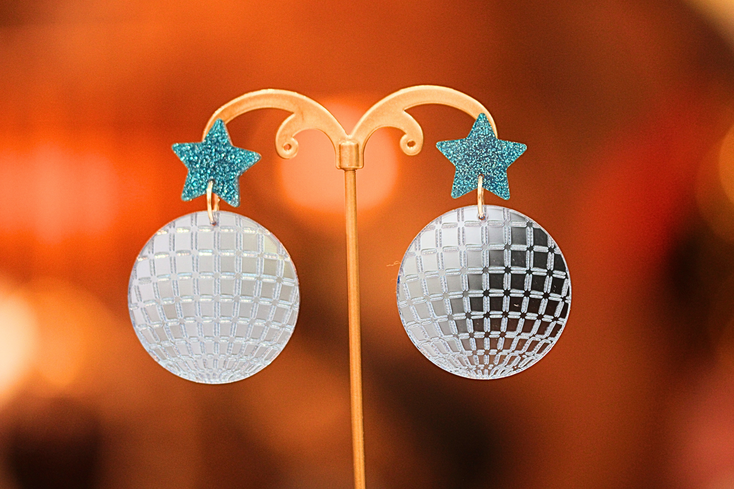 Boucles d'Oreilles Rondes Éclatantes