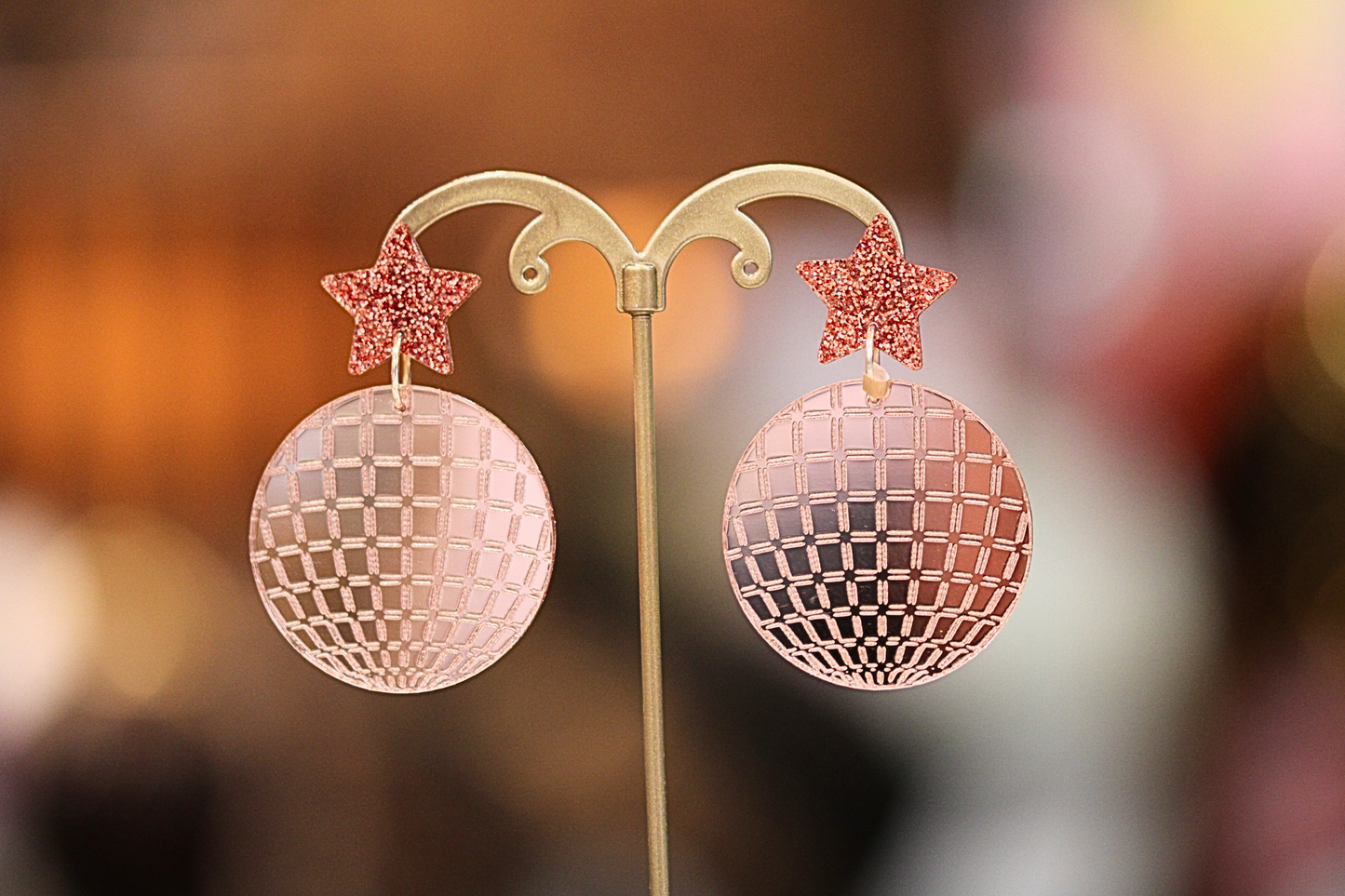 Boucles d'Oreilles Rondes Éclatantes