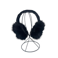 Cache-oreilles en fausse fourrure noire