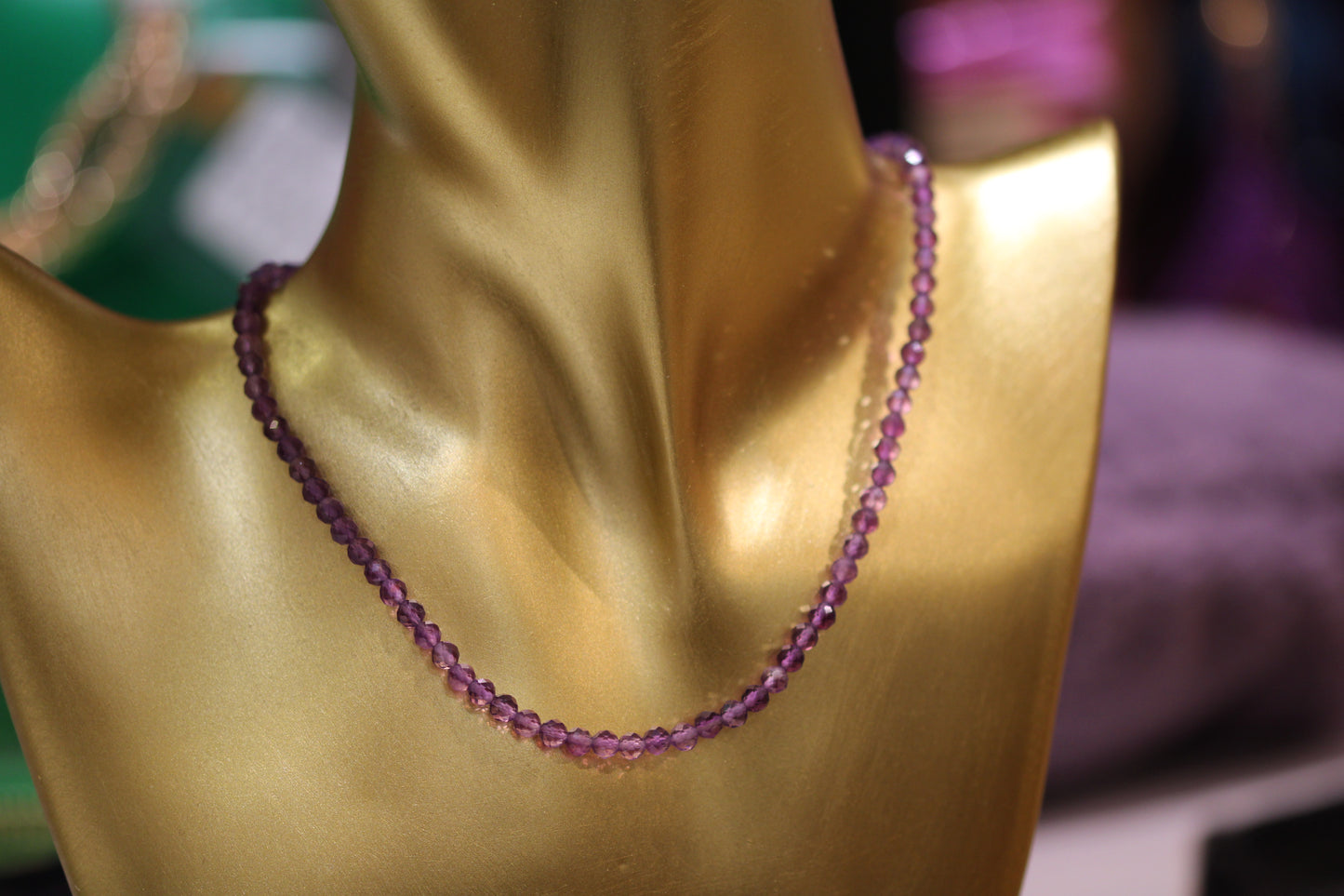 Collier en Améthyste Facettée