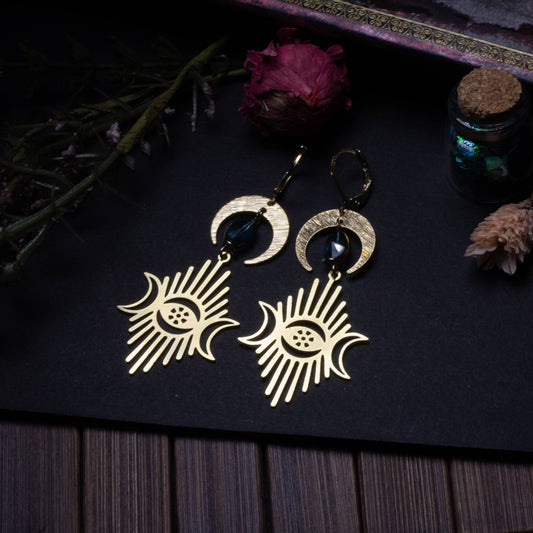 Boucles D'oreilles Lunaires | Bijoux Oeil Et Lune | La Ptite Boutique