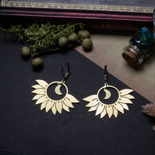 Boucles d'Oreilles Élégantes Fleur | Fleur et Lune | La Ptite Boutique