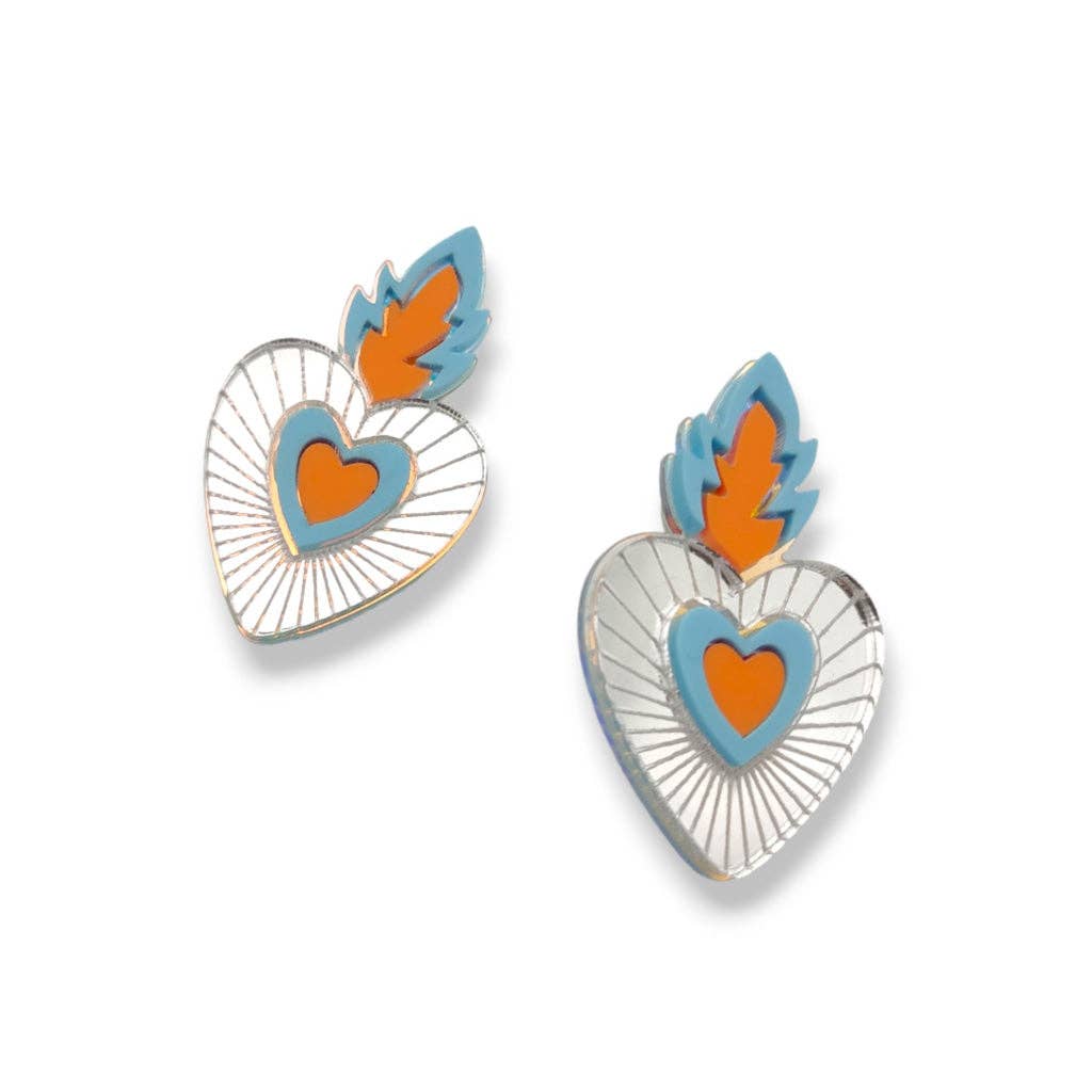 Boucles d'oreilles Heart On Fire