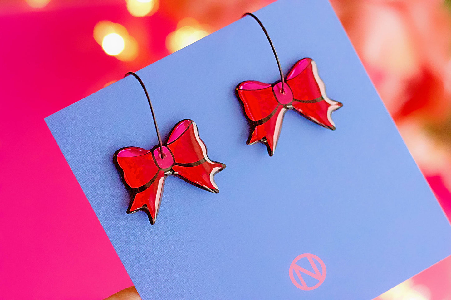 Boucles d'oreilles pendantes Noeuds
