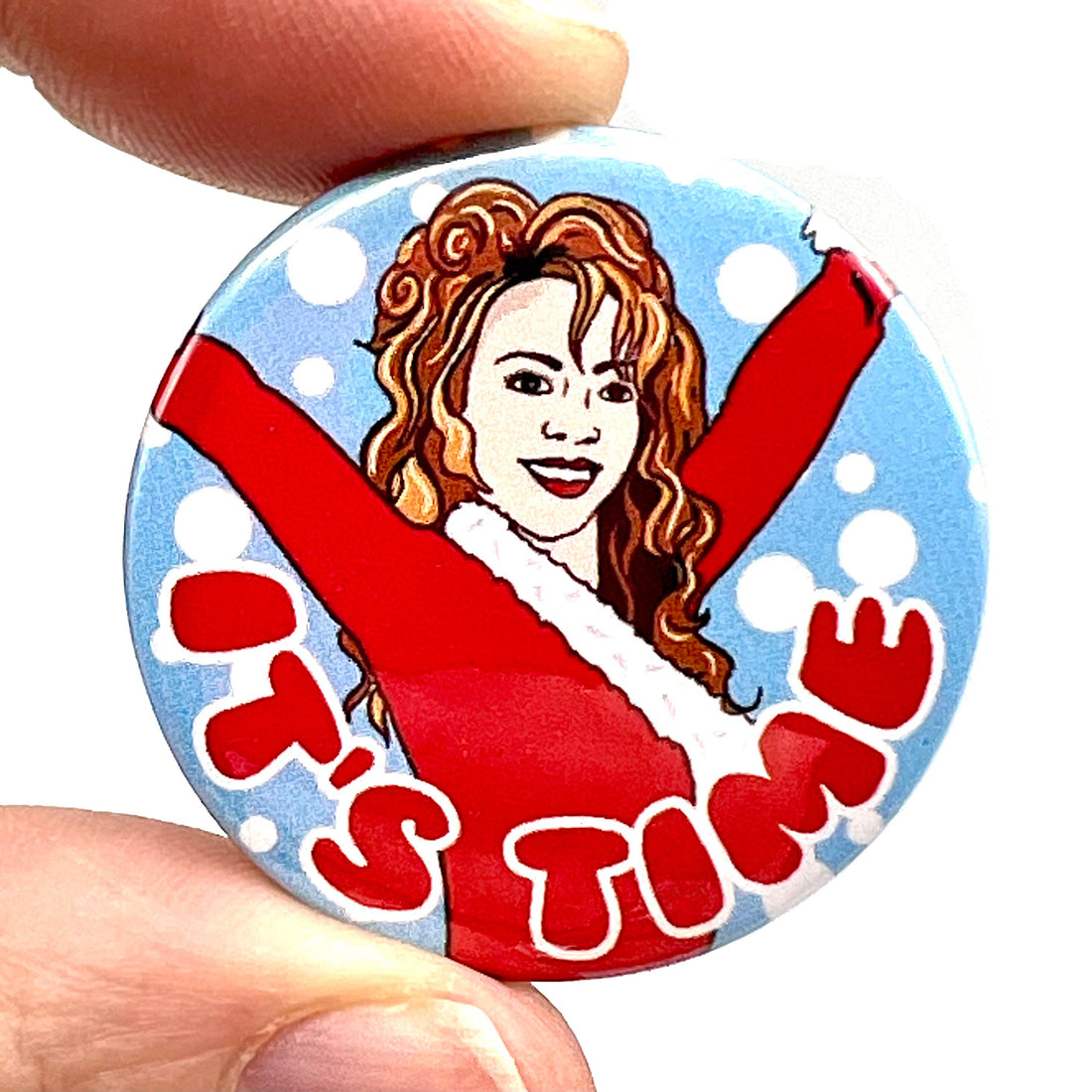 Badge épingle bouton de Noël inspiré par Mariah