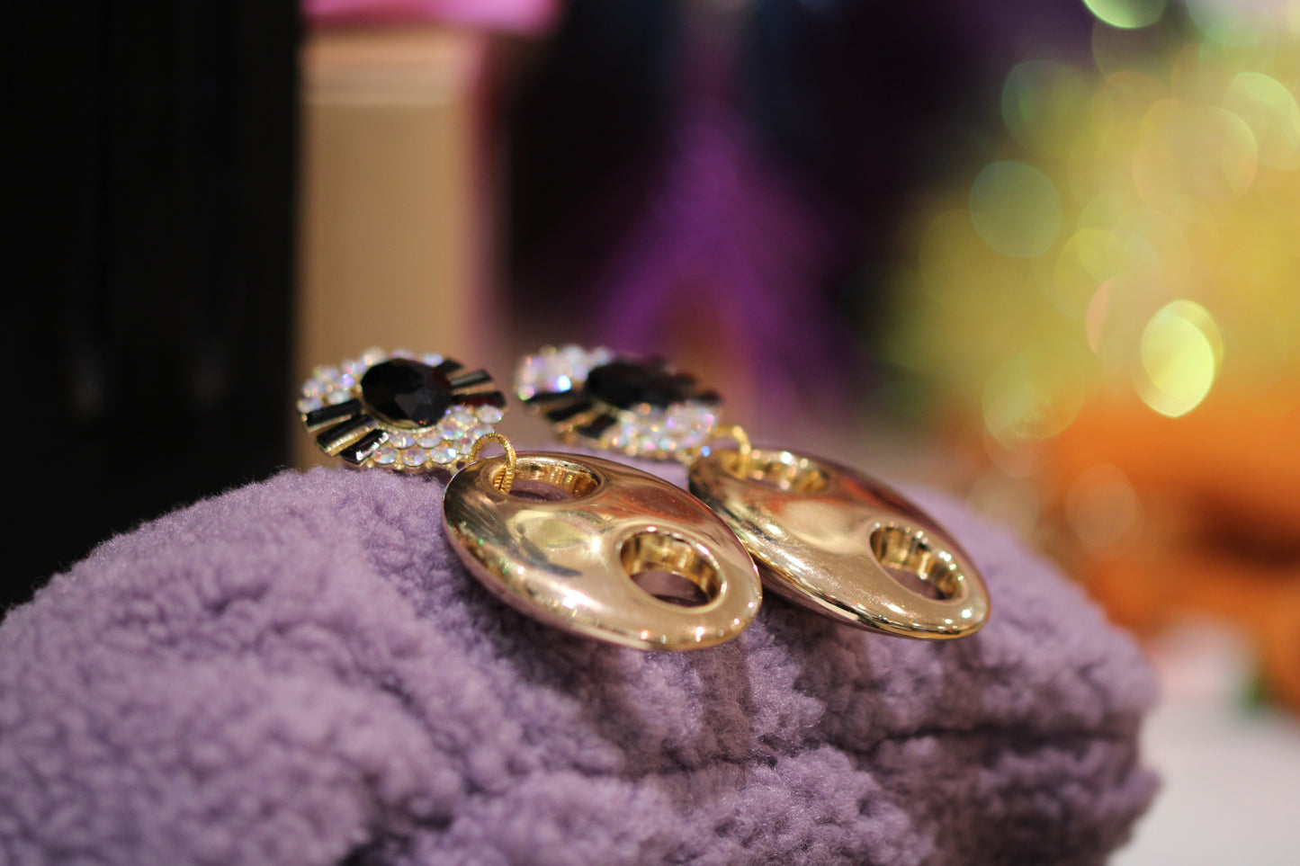 Boucles d'Oreilles Clips en Acier Inoxydable avec Strass