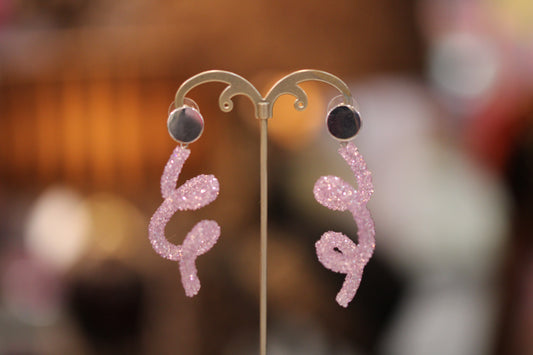 Boucles d'Oreilles en Filament Pailleté