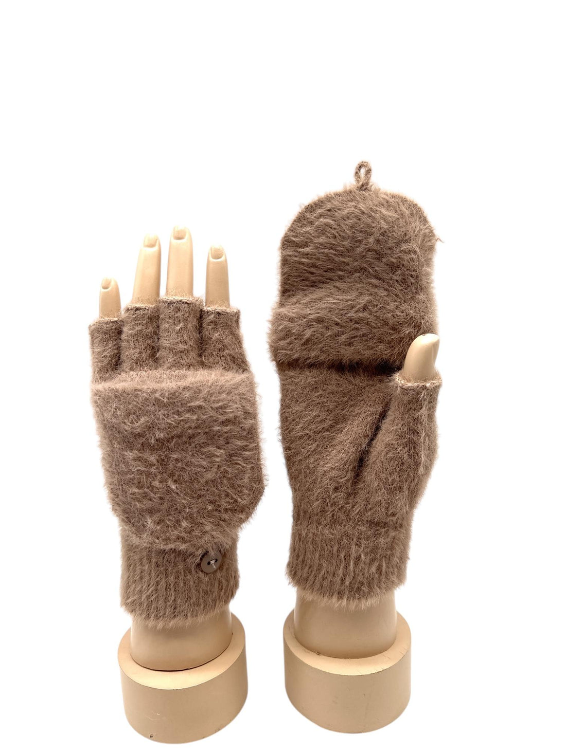 Mitaines moufles duveteuses – 2 en 1