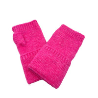 Mitaines en maille fushia