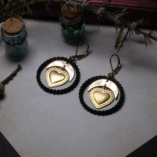 Boucles Créoles Élégantes | Créoles Noires Chic | La Ptite Boutique
