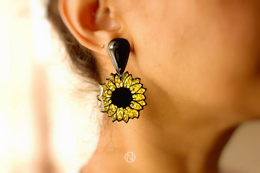 Boucles d'oreilles Tournesol