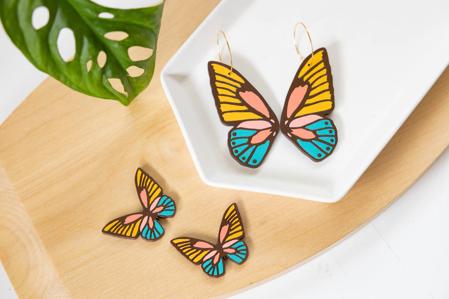 Clous d'oreilles en forme de papillon